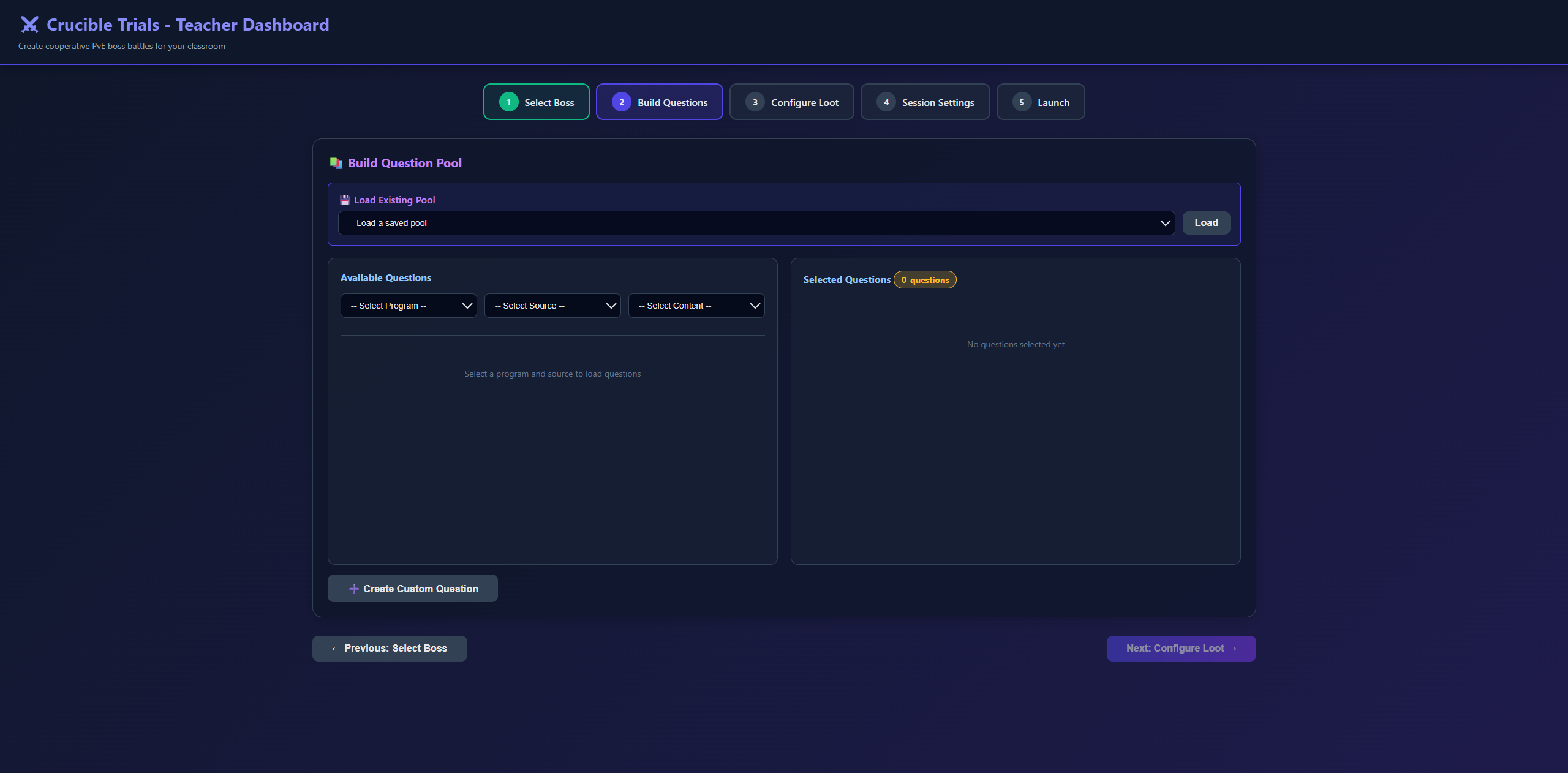 Question Configuration