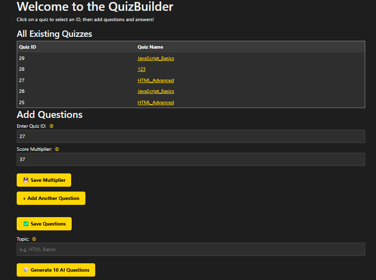 Quiz Builder