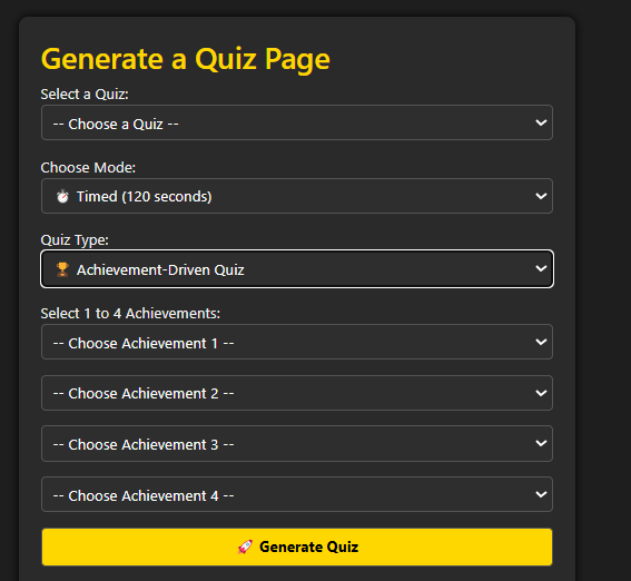 Quiz Generator Modes
