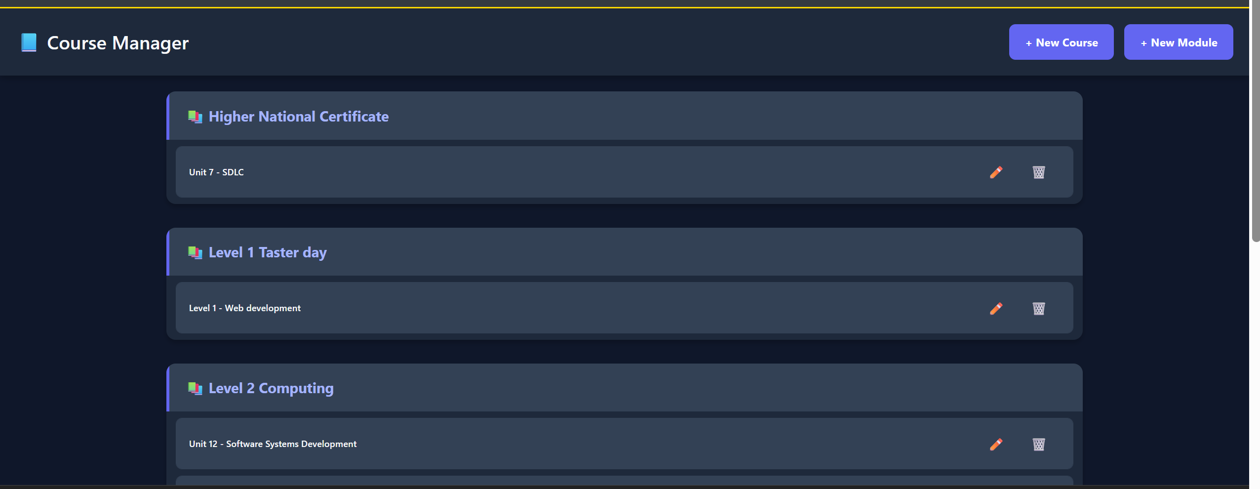 Course & Module Builder