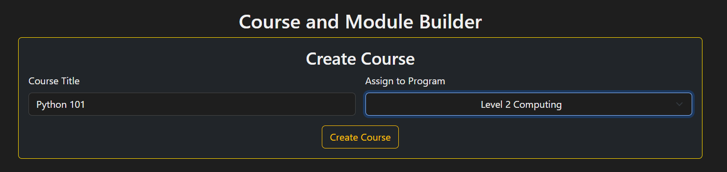 Course Builder